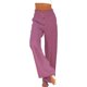 thumbnail image 1 of Pantalones palazzo de lino de cintura alta y pierna ancha para mujer, con cordón y bolsillos, 1 of 6