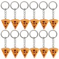 thumbnail image 1 of 12 Pcs Simulation Food Keyrings Pizza Resin Pendants Bag Key Rings Keychains for Girls Boys (Orange), 1 of 2
