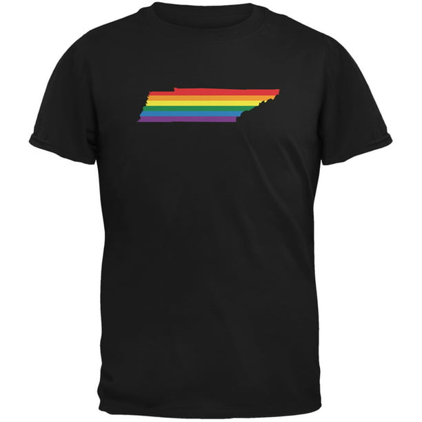 Tennessee LGBT Gay Pride Rainbow Black Youth T-Shirt - Youth Large ...