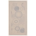 thumbnail image 2 of Safavieh Courtyard Hugo Oriental Indoor/Outdoor Area Rug, Natural/Blue, 2'7" x 5', 2 of 13