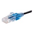 thumbnail image 2 of Monoprice SlimRun - Patch cable - RJ-45 (M) to RJ-45 (M) - 30 ft - UTP - CAT 6a - booted, snagless - black (pack of 10), 2 of 7