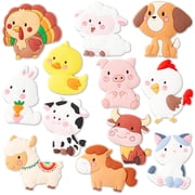 Joyfy 12 Pcs Farm Animal Magnets for Fridge 2.5 Large Size Cute Refrigerator Magnet for Kids & Toddler, Funny Magnetic Toys Party Favor Birthday Children Gifts
