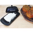 thumbnail image 2 of AuldHome Design Large Enamelware Butter Dish (Black); Modern Farmhouse Enamel Butter Serving Dish w/ Lid, 2 of 8