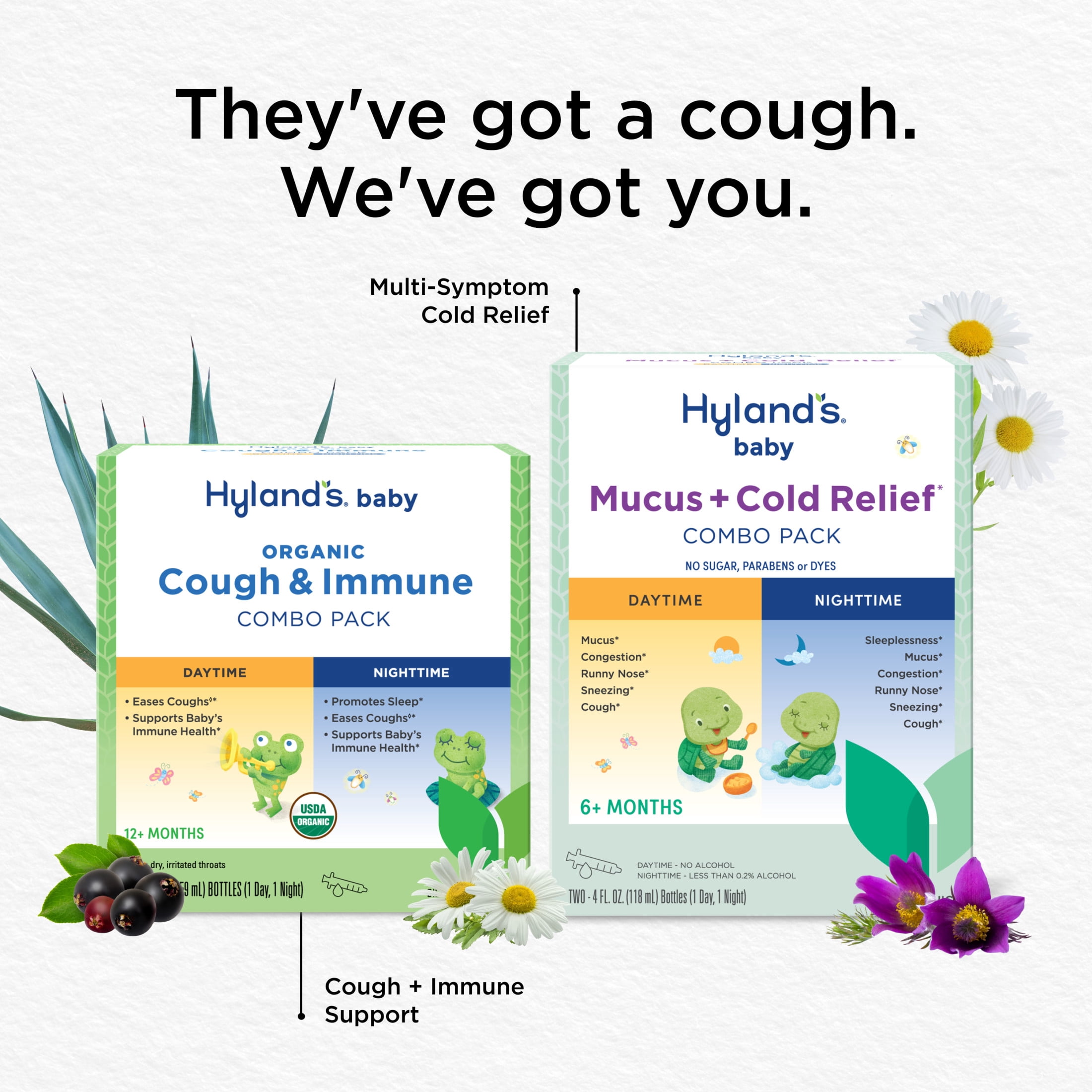 (3 pack) Hyland's Baby Mucus + Cold Relief, Ages 6+ Months, Daytime, 4 fl oz