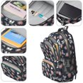 thumbnail image 4 of Schnauzer and Floral Black Pattern Cute School Backpack Bag with Padded Back and Adjustable Shoulder Straps 16.9 X 12.6 X 5.9 Inches, 4 of 5