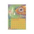 thumbnail image 2 of Calendrier Mural Fait Main Exquis avec Illustrations de Poissons Rouges pour la Maison, 2 of 6