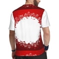 thumbnail image 2 of Wukai Winter Christmas Snowflake Print Men's Short-Sleeved Mesh T-Shirt,Quick-Dry Short Sleeve Workout T-Shirt-Large, 2 of 8