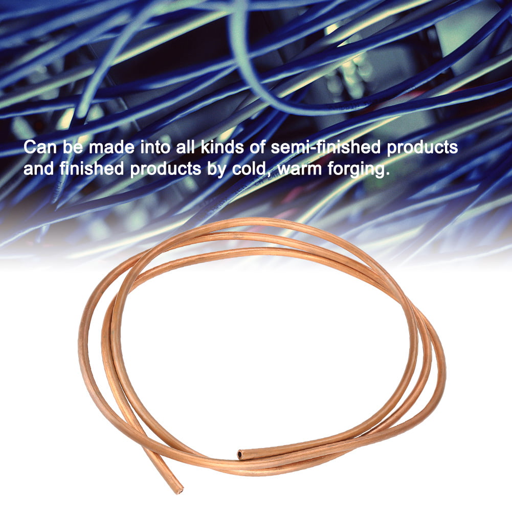 Copper Tube 2M Soft Copper Tube Pipe Copper Round Tubing Soft Copper Coil Tube Pipe OD 4mm x ID 3mm for Refrigeration Plumbing