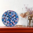 thumbnail image 2 of Yayeee 10" Wall Clock Battery Operated Quartz Round Silent Non-Ticking Home Decor, Blue Daisy, 2 of 6