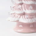 thumbnail image 4 of Sunlit Cordless Lighted Ceramic Christmas Tree Vintage Tabletop Christmas Decoration Pre-Lit Colorful Mini Light Bulbs 13" Traditional AA Battery Operated LED - Ombre Pink, 4 of 7