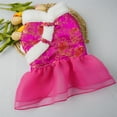 thumbnail image 3 of Ropa de perro vestidos de cachorro traje tang traje chino año nuevo estilo invierno calidez múltiples patrones elegantes perros traje para Bichon XL Koi Rosered tholdsy PT000711-14, 3 of 7