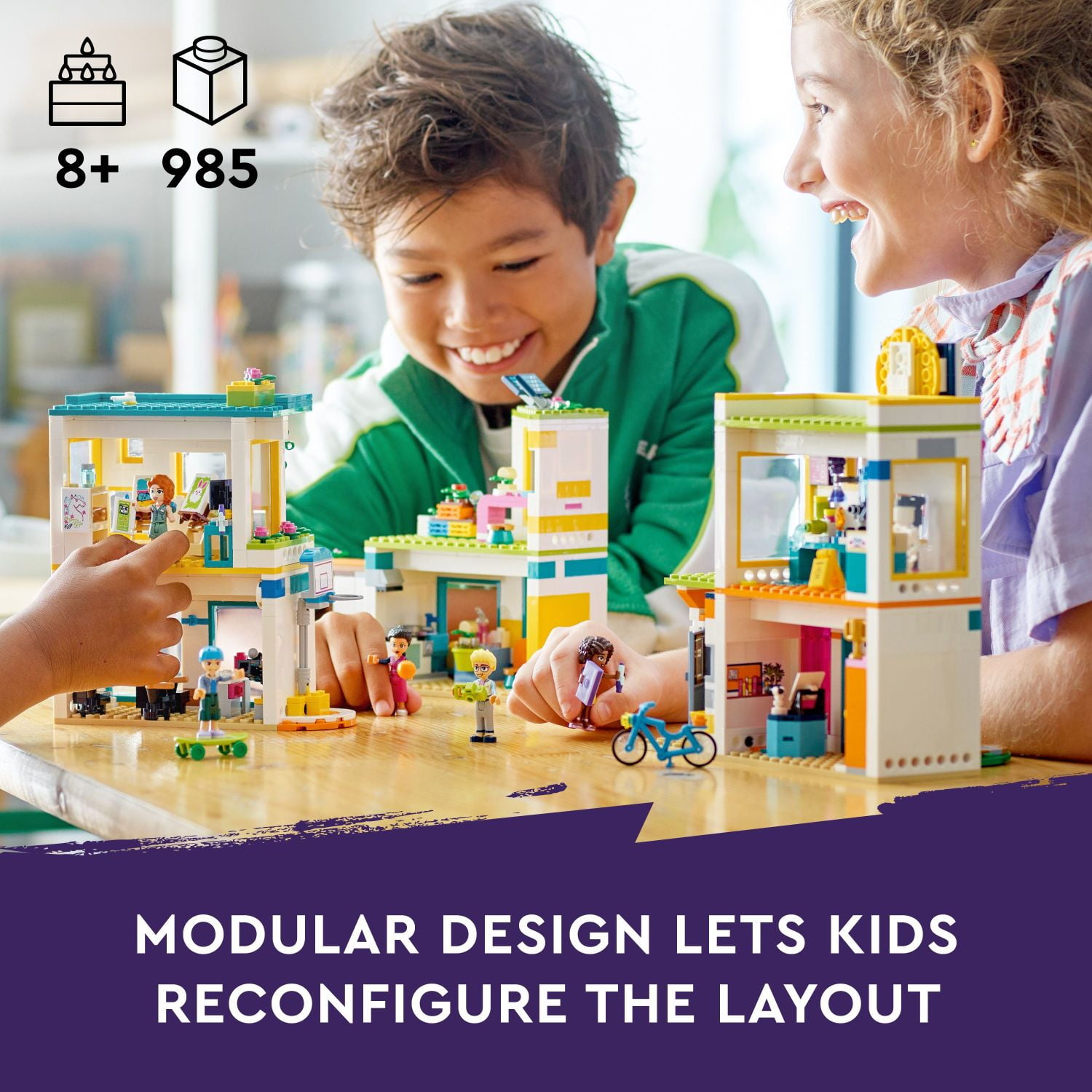 LEGO Friends Heartlake International School Playset 41731, Building Toy for Girls Boys with 5 2023 Character Mini-Dolls & Accessories, Pretend Play School Classroom Building Kit, Birthday Gift Idea