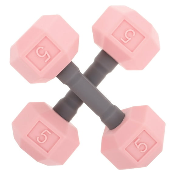 WRITWAA 2pcs Dumbbell Set for Women Weight Lifting Equipment Pink Silicone Home Exercise Tools