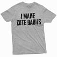 thumbnail image 6 of Men's Funny I make cute babies T-shirt Father Dad Gift Tee shirt New father shirt Father's day Gift (XX-Large Navy Blue), 6 of 7