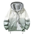 thumbnail image 2 of Maoxin Men's Jacket Men's Stitching Drawstring Hooded Slim Fashion Jacket Coat Outwear Jackets for Men , Army Green , M, 2 of 5