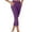 Purple, variant on Riforla Womens Leggings with Pocket Yoga Pants Work Dressy Solid Color Slim Knit Capris Pull on Elastic High Waisted Women's Pants White XL