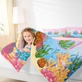 thumbnail image 4 of Feelyou Kawaii Ocean Axolotl Queen Comforter Set for Teens, Initial A Letter Bedding Sets, Dreamy Marine Animal Reversible Bedding Comforter Set, Breathable Home Decor, 3pcs, 4 of 8