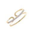 thumbnail image 1 of Anillo de dedo abierto con incrustaciones de diamantes de imitación de doble capa para mujer, decoración de joyería, 1 of 5