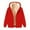 Red, variant on Women Fleece Coat Winter Warm Casual Long Sleeve Hooded Solid Sweatshirt Plus Size Winter Cardigan Pockets Plush Hooded Jacket