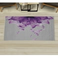 thumbnail image 1 of Flower Decorative Rug, Abstract Themed Modern Futuristic Image with Water Like Colored Art Print, Quality Carpet for Bedroom Dorm and Living Room, 6 Sizes, Violet, by Ambesonne, 1 of 1