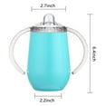 thumbnail image 2 of VONTER Stainless Steel Sippy Cup, Double Wall Vacuum Insulated Sippy Tumble with Handle, Children's Thermos Water Cup for Water and Milk,Green, 2 of 7