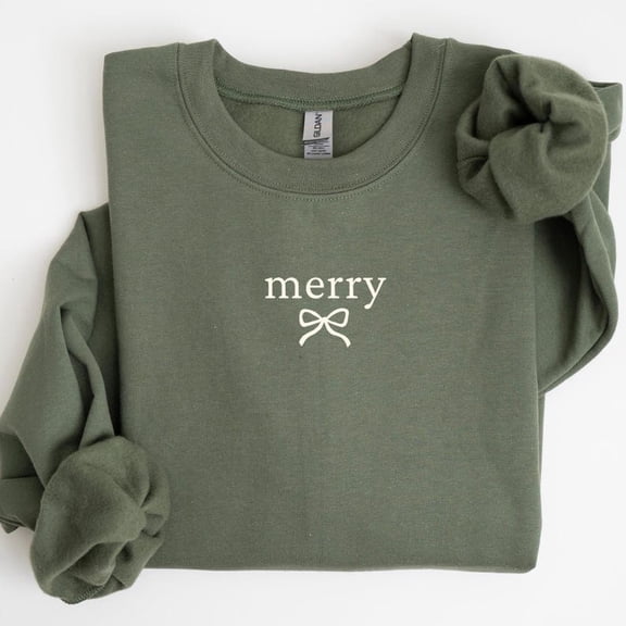 Minimal Merry Christmas Sweatshirt, Merry Christmas Family Shirt, Cute Christmas Sweatshirt