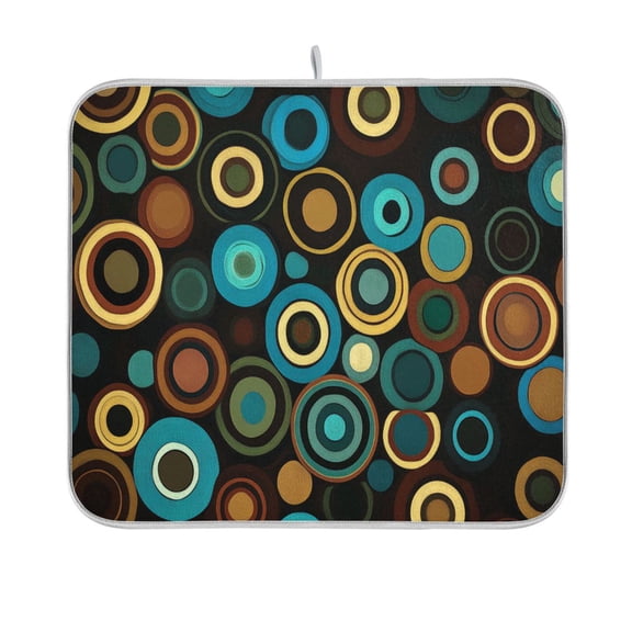 BZSMCE Dish Drying Mat Colorfull Dot Pattern Design Drying Mats