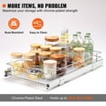thumbnail image 4 of Pull Out Cabinet Organizer 11x21", Heavy Duty Slide Out Pantry Shelves, Chrome Roll Out Drawers, Kitchen Cabinet, Bathroom, Under Sink Storage, 4 of 7