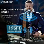 Depusheng T9 Professional Wireless Transmitter and Receiver XLR Microphone Wireless System for Dynamic and condenser Microphone Audio Mixer, With 48V phantom power