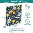 thumbnail image 3 of FORMRS 3 Ring Binder 1.5 inch with Pockets Set of 2 Clip Board 200 Sheets Capacity, Lemon Flowers, 3 of 8