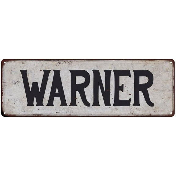 WARNER Vintage Look Rustic Chic Metal Sign 8x24 108240036466