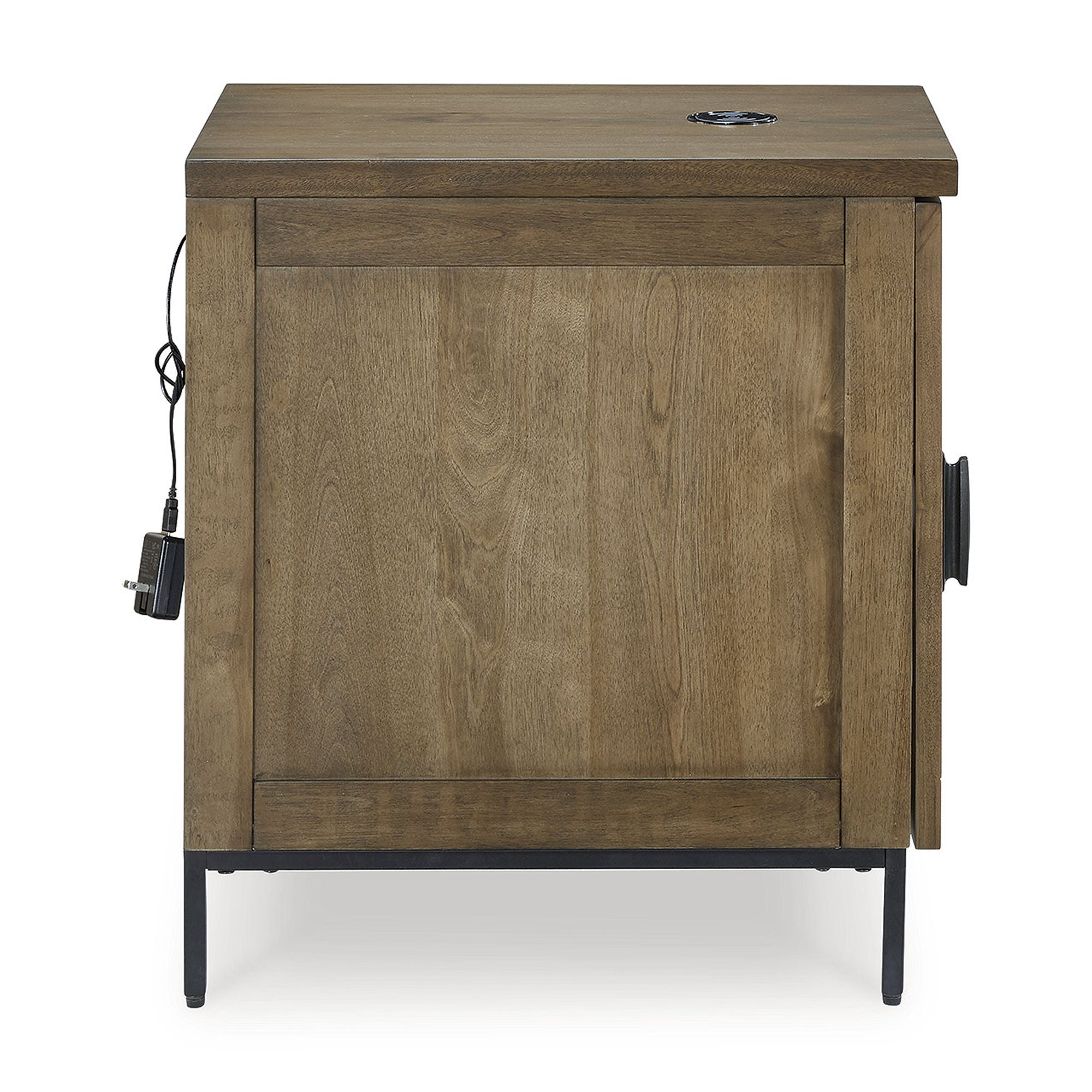 Signature Design by Ashley Torlanta Chairside End Table with Wireless Charging, Brown