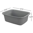 thumbnail image 2 of Doryh 18 Quart Plastic Dish Pan, Grey Large Plastic Tubs, 3 Packs, 2 of 6