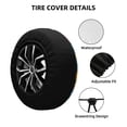 thumbnail image 2 of Sikiie Retro Boho Elephants PVC Leather Spare Tire Wheel Cover Spare Tire Cover, for Car Truck SUV Camper Trailer Universal Fit(14-17in)-17 inch, 2 of 6