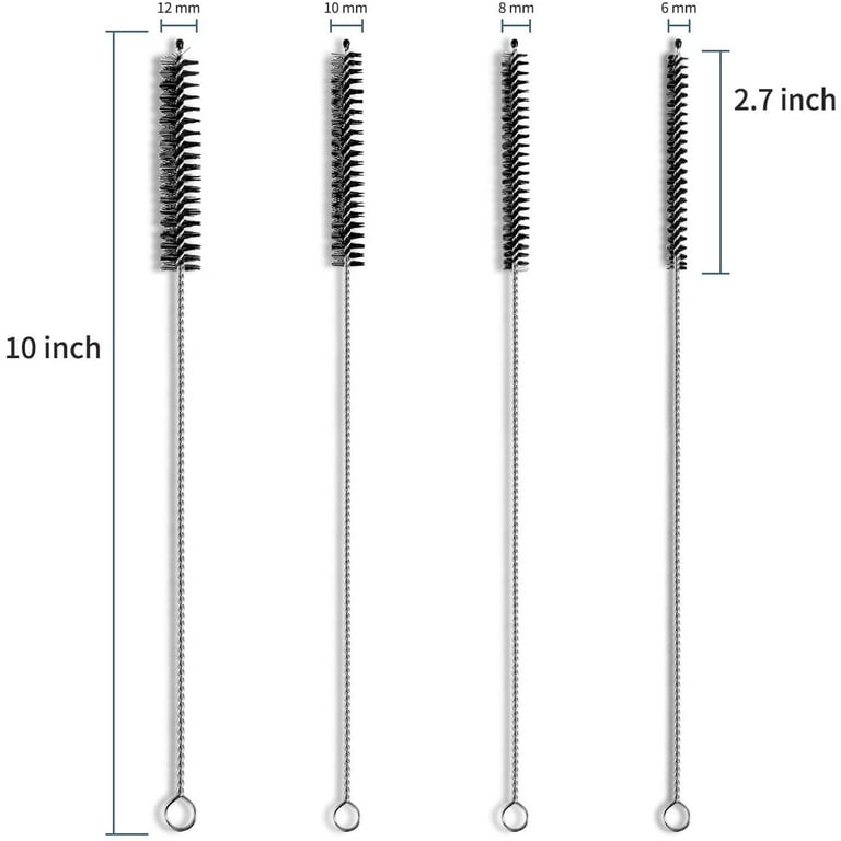  Set of 10 Nylon Cleaning Brush Long Straw Brush for