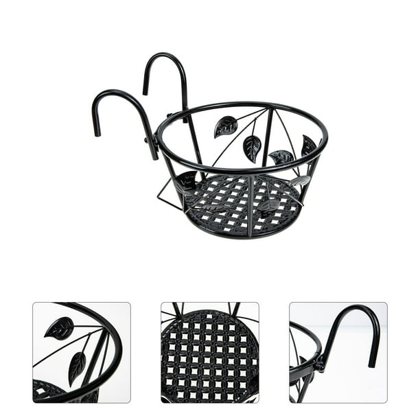 unbranded Soporte Decorativo Negro Para Y Macetas Con Estructura Resistente Y Acabado
