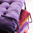 thumbnail image 3 of Hiroekza Solid Color Frosted Chair Cushion Dining Chair Cushion Office Student And Winter Seat Cushion Non Fading Purple, 3 of 4