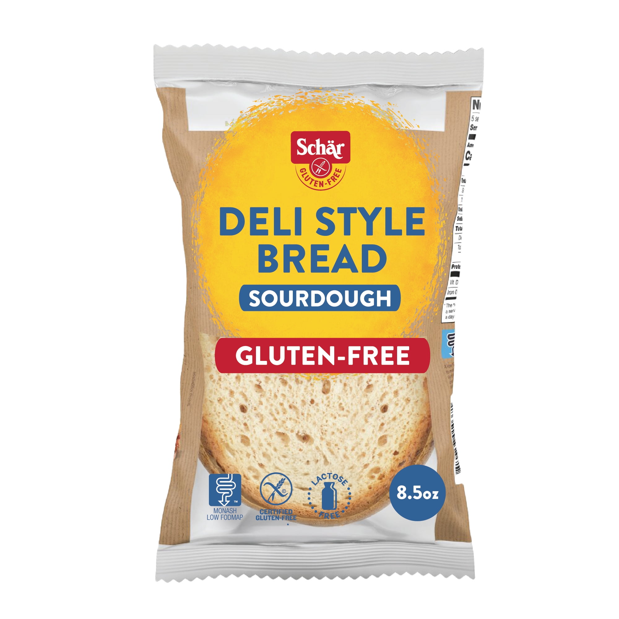 (4 pack) Schar Gluten Free Deli Style Sourdough Bread, Regular, Shelf-Stable, 8.5 oz