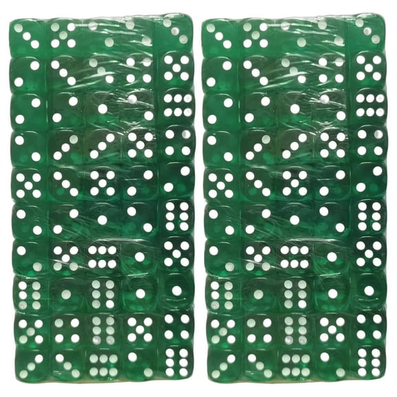 BESTSKY 100Pcs Dice Set Sturdy Packaging Square Corner Dice Convenient Storage Square Corner Dice