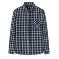 thumbnail image 2 of ZRGHAOYLQ Flannel Cotton Shirts for Men Long Sleeve Clearance Open Front Plaid Shirts Jacket Business Casual Button Down Shirt Tops Lightweight Trendy Tshirts, 2 of 4