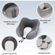 thumbnail image 3 of Juego de 4 piezas (gris) almohada de viaje, almohada de espuma viscoelástica para el cuello, esencial para el cuello, bolsa de transporte incluida, tapones para los oídos y máscara para dormir Sailing Electrónica, 3 of 5