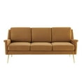 thumbnail image 5 of Modway Chesapeake Performance Velvet Sofa, Brown, 5 of 5
