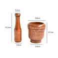 thumbnail image 3 of Wooden Mortar and Pestle Set,Mortar and Pestle Wood Wooden Mortar Pestle Grinding Bowl Set Garlic C, 3 of 5