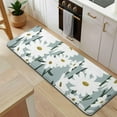 thumbnail image 5 of Gray Daisy Flower White Blooms Pattern Kitchen Rug Mat,Kitchen Runner Rugs Non Skid Washable,Decorative Kitchen Floor Mats for Kitchen,Sink,Laundry,17"x47.2", 5 of 7