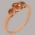 thumbnail image 2 of LBG British Made Solid 14k Rose Gold ring with Natural Citrine Womens Engagement Ring - 33 size options - Size 9.75, 2 of 7