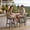 Dark Grey, variant on PURPLE LEAF Outdoor Swivel Bar Height Stools Set of 2 Patio 360° Rotating All-Weather Wicker High Top Stools with Back and Cushion for Outside Backyard Kitchen Bistro Garden, Teak