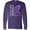 Purple, variant on Inktastic Pancreatic Cancer Awareness Fight, Care, Cure Long Sleeve T-Shirt