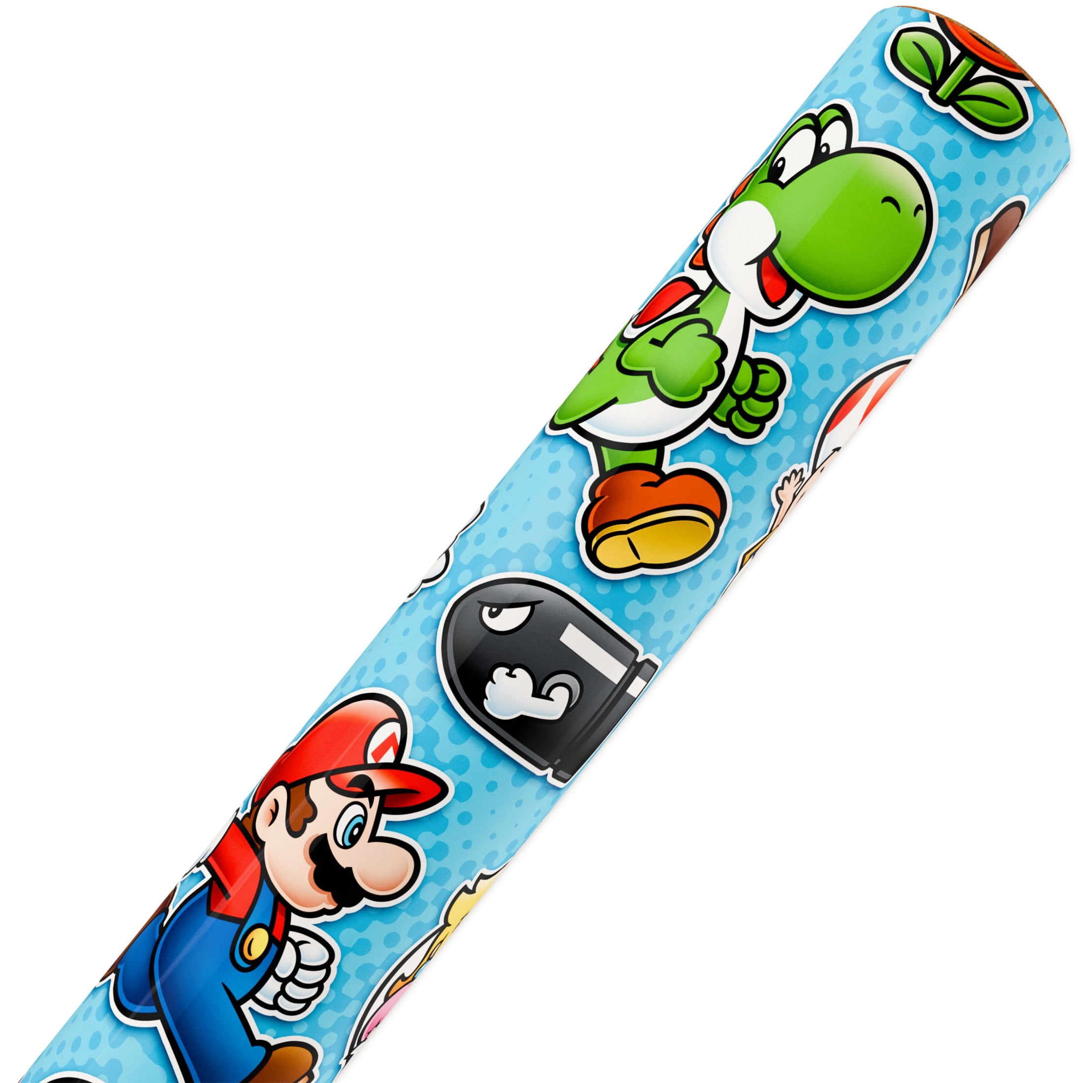 American Greetings 20 Sq. ft. Super Mario Wrapping Paper for Kids (96 in. x 30 in., 1-Roll)