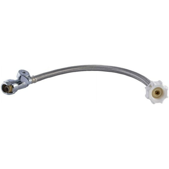 SharkBite 24686 1/2 in. Straight Stop x 7/8 in. Ballcock Click Seal Toilet Connector x 16 in. Plumbing Equipment, Metal