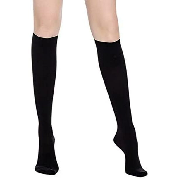 Knee High Compression Socks for Men & Women. Edema, Varicose Veins, Travel,  Pregnancy, Medical Nursing (20-30mmHg) Best Compression Stockings.(Black-Closed-S)  
